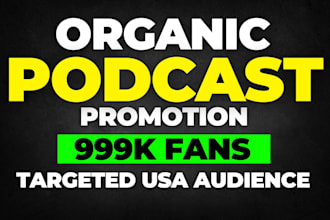 do organic spotify podcast promotion to get real usa audience