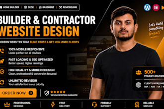 design a premium construction website or contractor website