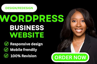 design, build modern wordpress business website with elementor or divi builder