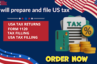 expert US tax filling for personal, llc, c corp and s corp 1120s returns