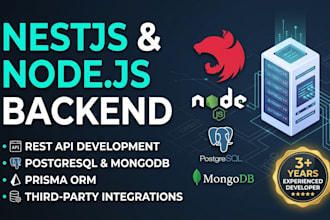 build nest js node js rest API with postgresql mongodb prisma and integrations