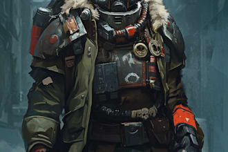 make a warhammer 40k or fantasy concept characters