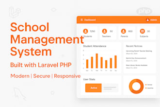 create a complete school management system in laravel
