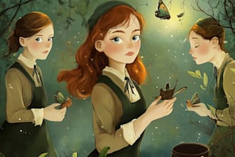 create a beautiful digital illustration
