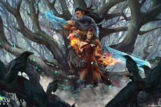 create character illustrations for your fantasy card game