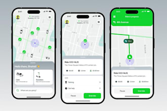 develop ridesharing app, cab booking app, ride booking app