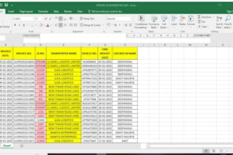 clean, format, merge, split excel data and typing hindi data