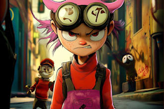 create original bright cartoon character design