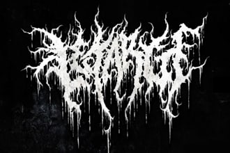 draw death metal, and brutal logo for you band or brand