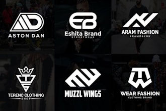 do unique initial letters monogram and luxury fashion clothing brand logo design