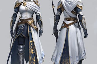draw any weapons, armors and items concept art