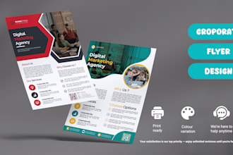 design business, event, church, real estate, food, fashion flyer and brochures