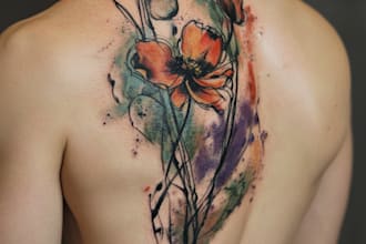create a watercolor tattoo design