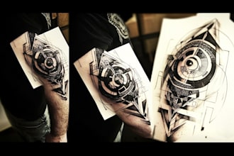 design a custom geometric tattoo design