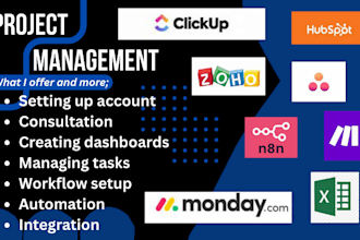 setup make com do monday crm click up trello asana zapier automation notion n8n