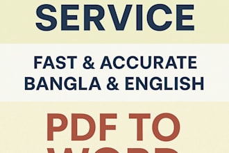 do fast and accurate typing from pdf,image,or handwriting in bangladesh,english