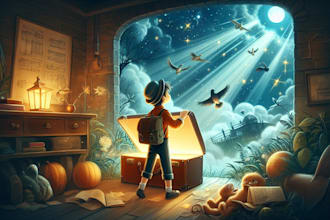 create whimsical illustrations for children book