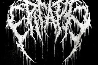 create custom scary, horror, heavy, death metal logo design