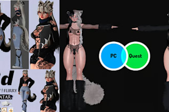 model a custom vrchat 3d nsfw furry avatars
