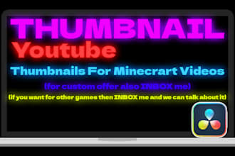 make a minecraft thumbnail for you