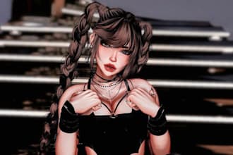 do custom vrc avatar vrchat avatar VR character 3d model furry avatar anime