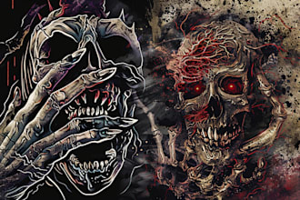 draw awesome artwork for dark art, horror, creepy illustration