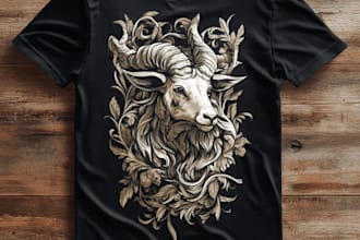draw tshirt and merchandise designs for you