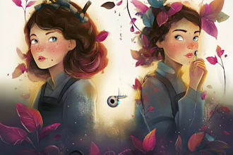 draw digital portrait oil painting from photo