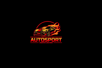 do automotive car wash garage auto detailing logo design