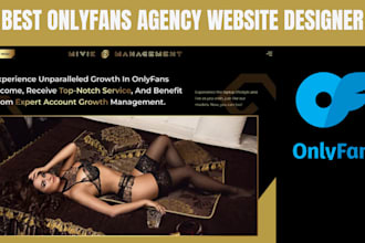 design onlyfans agency website onlyfans management website modelling website