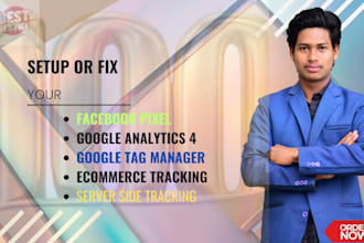 setup google analytics 4 ga4 ecommerce tracking ads conversion tracking by GTM