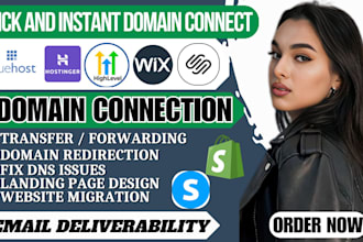 connect godaddy domain to any website, fix shopify domain, or redirect domain