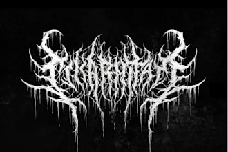 create black, death metal, grindcore deathcore band logo