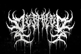 design extreme graffiti tag, nu metal, hard techno and metal band logo