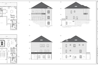 architect creates 2d floor plans, 3d renders and permit drawings in autocad