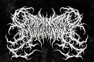 create hardcore or metal band logo design