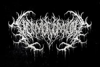draw black, slam, or death metal logo for your band