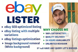 be your lister for listing on ebay amazon walmart