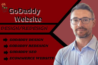 create a professional godaddy website design, godaddy ecommerce, godaddy builder