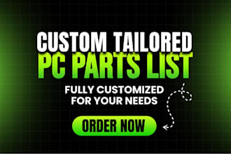create your dream PC parts list for gaming streaming or work