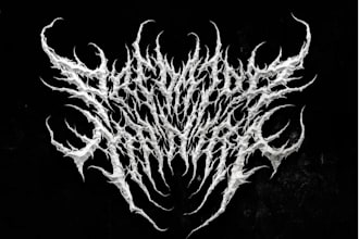 design dj music metal rock band hip hop or typography logo