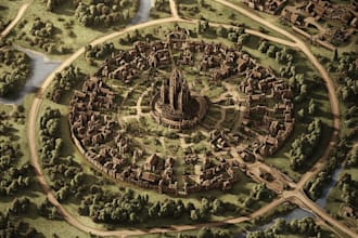 design vector maps, event maps, fantasy festival maps
