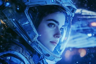 create a spaceship, sci fi illustration and sci fi art