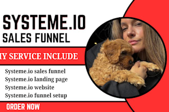 build a systeme io sales funnel or systeme io landing page systeme io website