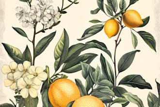 draw botanical illustration art for you