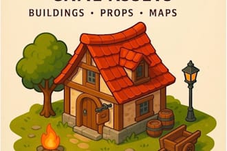 design custom isometric buildings, props, and world maps for your game