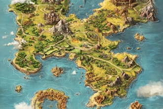 create your book or fantasy map in photoshop