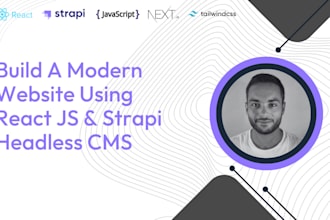 build a modern website using react js and strapi backend