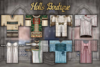 create you detailed hand drawn roblox clothing