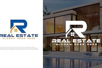 do professional real estate, mortgage, construction, property, home logo design